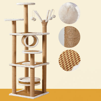Купить Колонна Cat Tower Scratcher Sisal Посты поцарапания для больших кошек Производство в сети