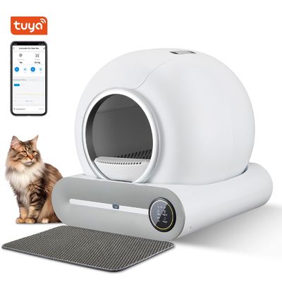 Туя Интеллектуальная кошачья ящик для мусора Тихий закрытый Умный уборщик ящик для мусора