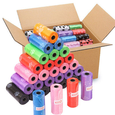 HDPE Компостируемые мешки для собачьего какашка Розовый Красный Фиолетовый Биоразлагаемые мешки для домашних животных