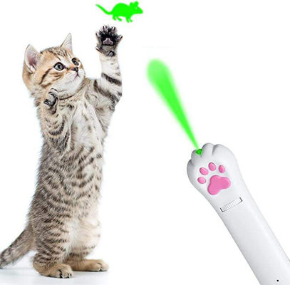 Устойчивый ABS Cat Laser Toy Белый USB зарядный лазерный указатель Cat Toy
